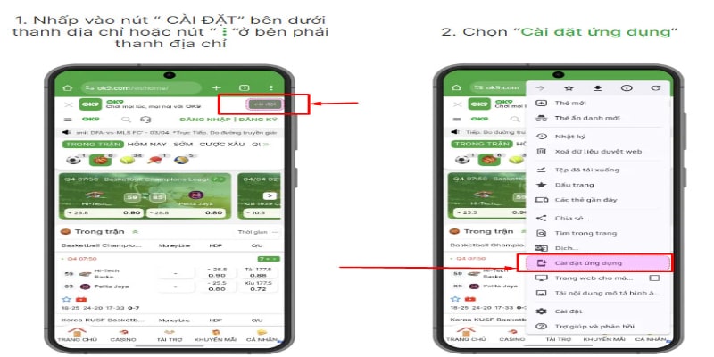 Tải App OK9 - Khám Phá Giải Trí Ngay Trên Điện Thoại Của Bạn 3 Tải ứng dụng của casino vô cùng dễ